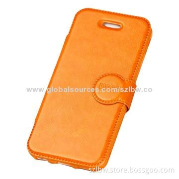 Leather Mobile Phone Case, Built-in Magnet, Various Colors Available